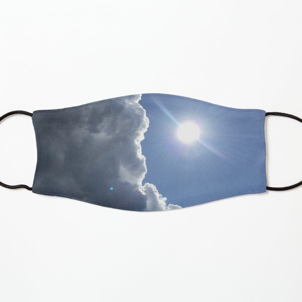 Blue Sky, Sun And White Clouds Kids Mask