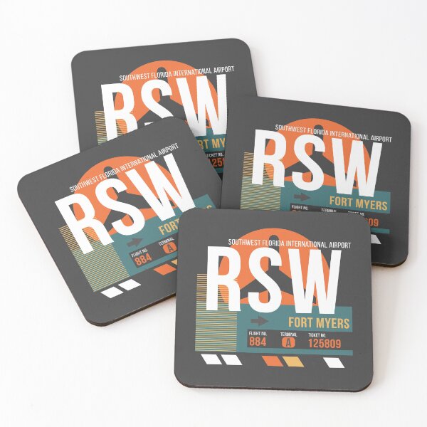 Item preview, Fort Myers, Florida (RSW) Airport Code Baggage Tag designed and sold by SLAG-Creative.