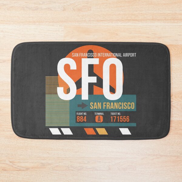 Item preview, San Francisco, California (SFO) Airport Code Baggage Tag designed and sold by SLAG-Creative.