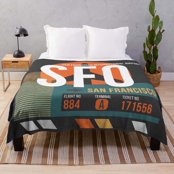 Item preview, San Francisco, California (SFO) Airport Code Baggage Tag designed and sold by SLAG-Creative.