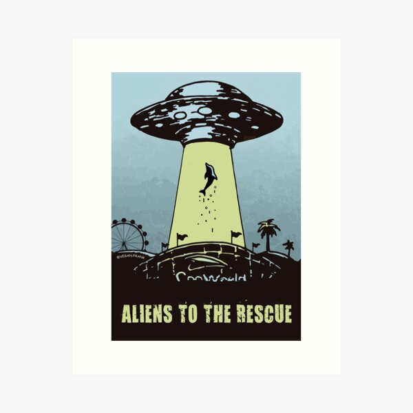 Item preview, Aliens to the rescue - mission: Dolphins designed and sold by Frank J. Art.