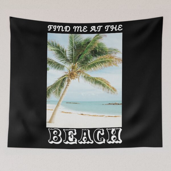 Item preview, Find Me At The Beach Black BG designed and sold by KeysTreasures.