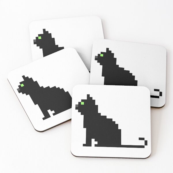 Item preview, Black Cat Sitting (Green Eyes) designed and sold by Sauropsida.