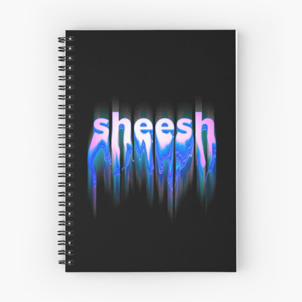 Item preview, SHEESH - Holographic Liquid drippy toxic neon blue text design | sheesh bussin tiktok meme designed and sold by Any Color Designs.