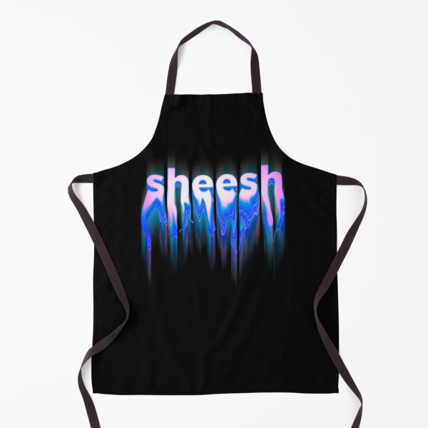 Item preview, SHEESH - Holographic Liquid drippy toxic neon blue text design | sheesh bussin tiktok meme designed and sold by Any Color Designs.
