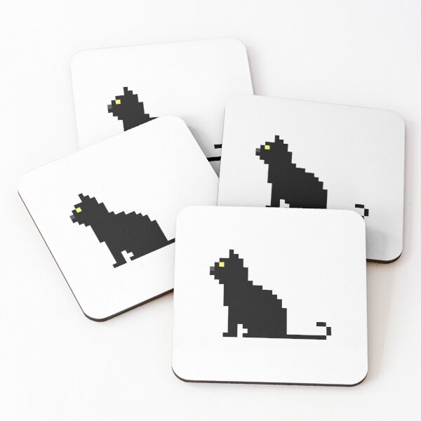 Item preview, Black Cat Sitting (Yellow Eyes) designed and sold by Sauropsida.