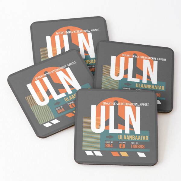 Item preview, Ulaanbaatar, Mongolia (ULN) Airport Code Baggage Tag designed and sold by SLAG-Creative.