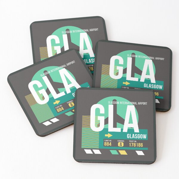 Item preview, Glasgow, Scotland (GLA) Airport Code Baggage Tag designed and sold by SLAG-Creative.
