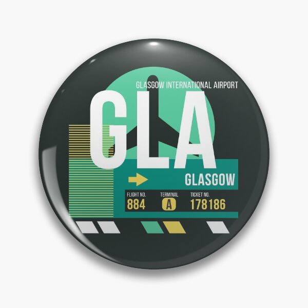 Item preview, Glasgow, Scotland (GLA) Airport Code Baggage Tag designed and sold by SLAG-Creative.