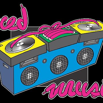 Artwork thumbnail, Vintage 90s Laced Music - HUANGO Wear Design by HuangoWear