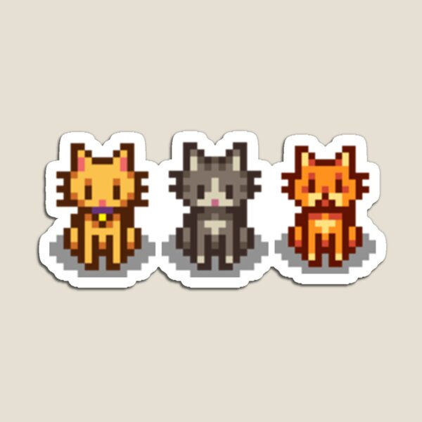 Aperçu de l'œuvre Chats de Stardew Valley créée et vendue par SpawnOfOod.