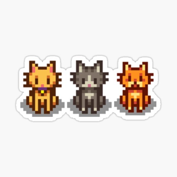 Aperçu de l'œuvre Chats de Stardew Valley créée et vendue par SpawnOfOod.
