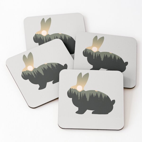 Item preview, rabbit animal forest mountain sunset gift designed and sold by alaechamlal.