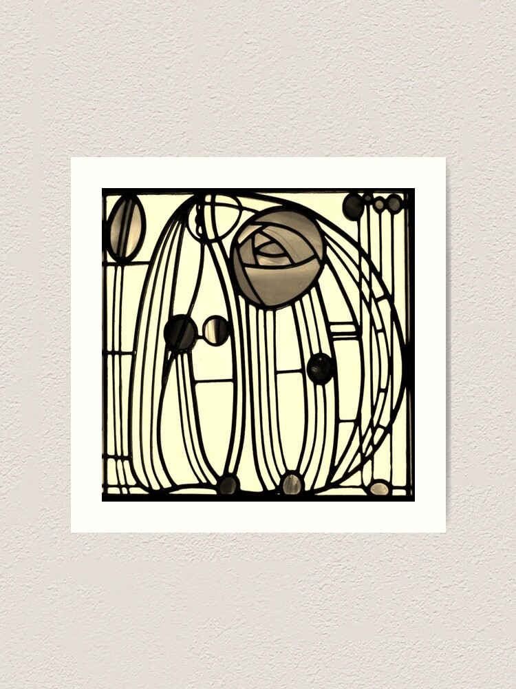 アート・デザイン・音楽 CHARLES RENNIE MACKINTOSH Charles Rennie Mackintosh Rose and Tear Drop - Fabric for