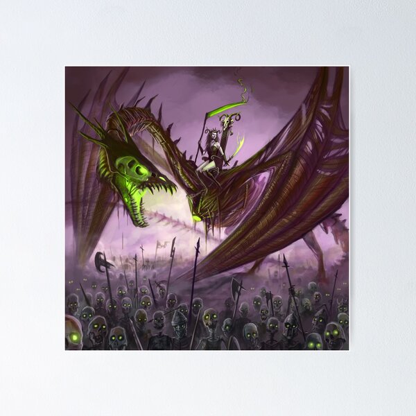 Item preview, Necromancer on Dragon designed and sold by piyastudios.