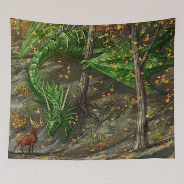 Item preview, Green Forest Dragon designed and sold by piyastudios.