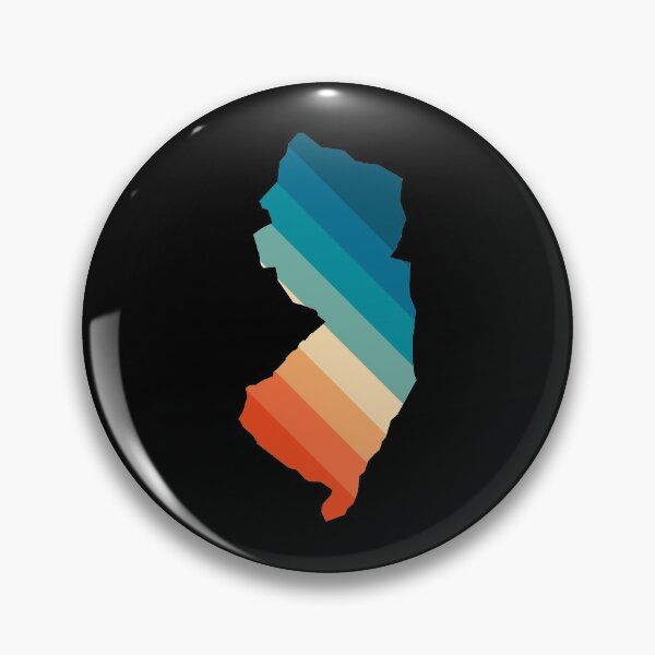 Item preview, New Jersey State Retro Map designed and sold by Texterns.