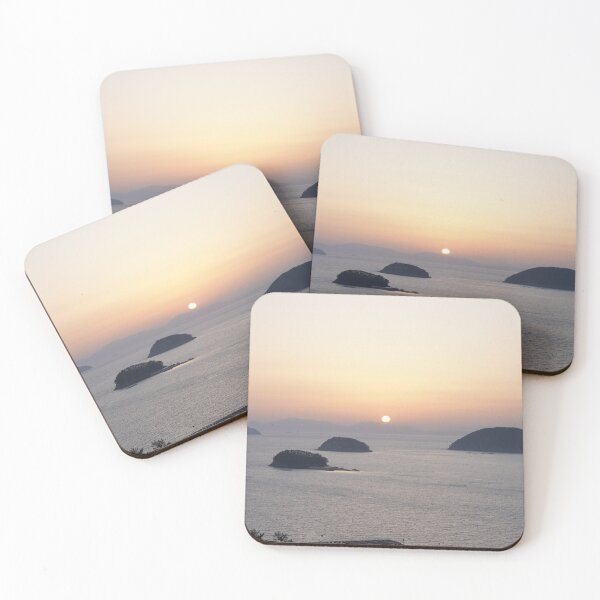 Item preview, Sunset over the sea and islands in Korea Geoje designed and sold by sjkimphoto.