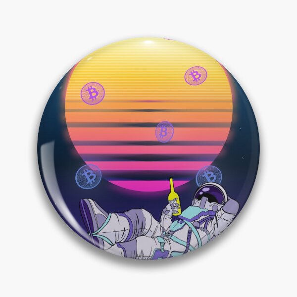 Item preview, Crypto Bitcoiner Astronaut Retro Vaporwave Art designed and sold by MrEddie10.