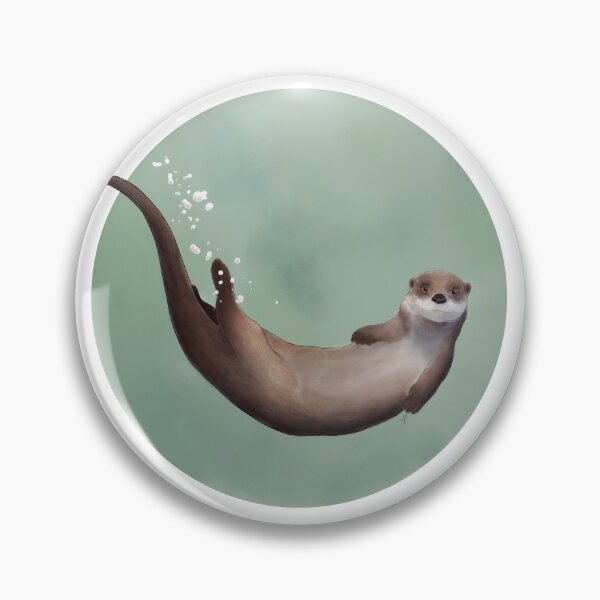 Item preview, Swimming otter designed and sold by illustrateamy.