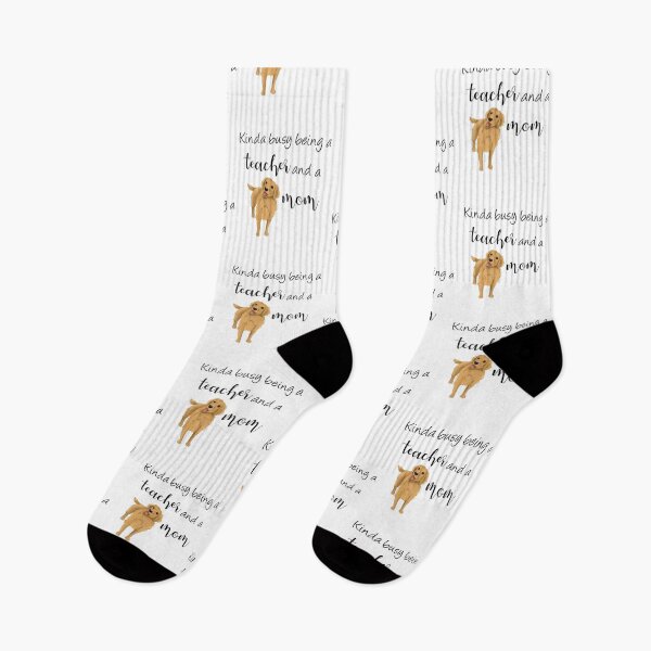 Item preview, Kinda Busy Being a Teacher and a Dog Mom | Golden Retriever Mom designed and sold by ElysianCreation.