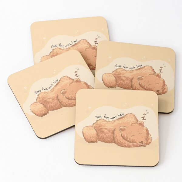 Item preview, Sleep First, Work Later Grizzly Bear  designed and sold by Sheridan T.