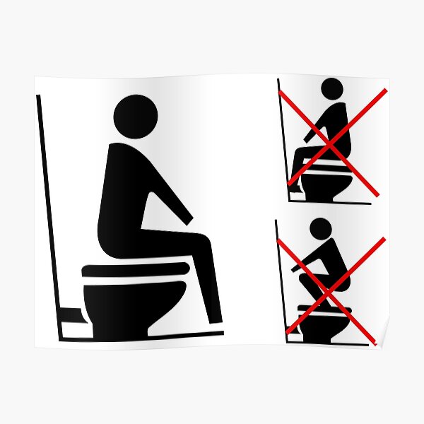 "Rules on how to use the bathroom" Poster for Sale by morlockstudio