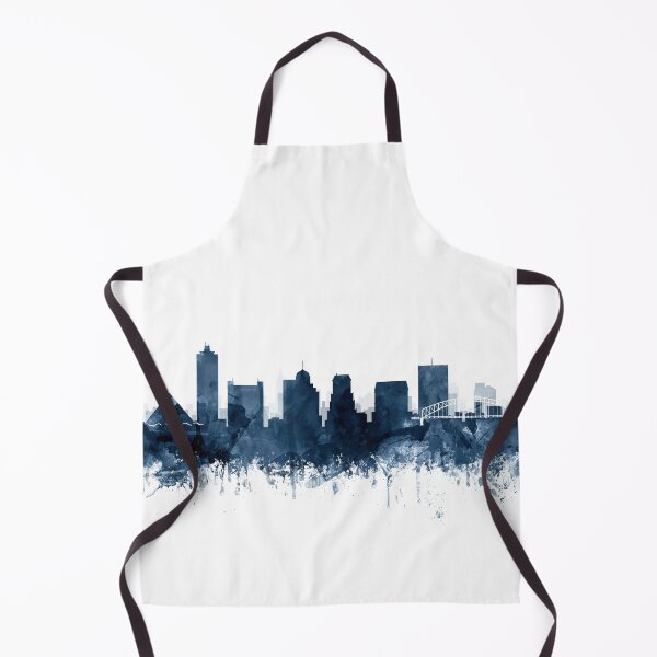Item preview, Memphis SkylineWatercolor Navy Blue by Zouzounio Art designed and sold by zouzounioart.