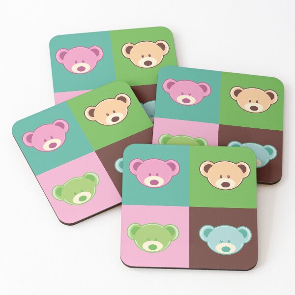 Item preview, cute illustrated bear faces designed and sold by hateeyes.