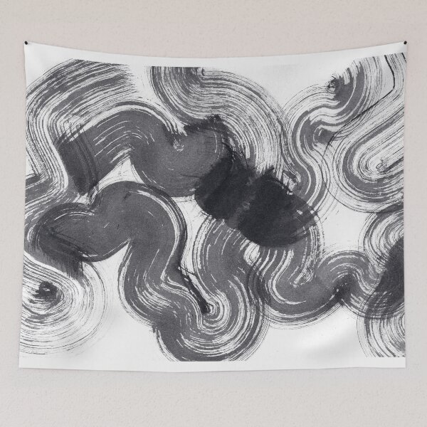 Item preview, ink explorations (061) - abstract black india ink painting designed and sold by expl-rations.