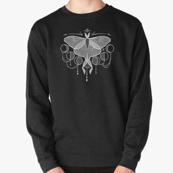 Midnight Luna Moth  Pullover Sweatshirt