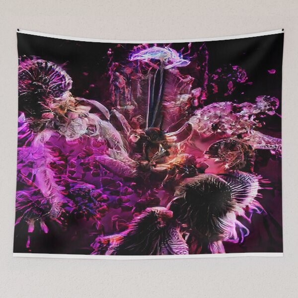 Item preview, Biological Abstract Purple Vaporwave Florals designed and sold by BioDigital-Jazz.