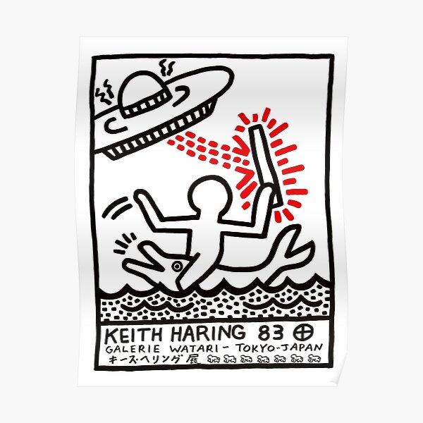 KEITH HARING GALERIE WATARI 1983 Poster
