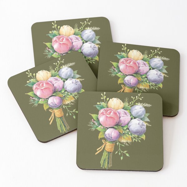 Item preview, Watercolor rose floral bouquet designed and sold by FineartLab.