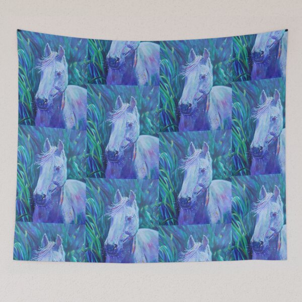 Item preview, White horse designed and sold by Karin McCombe Jones.