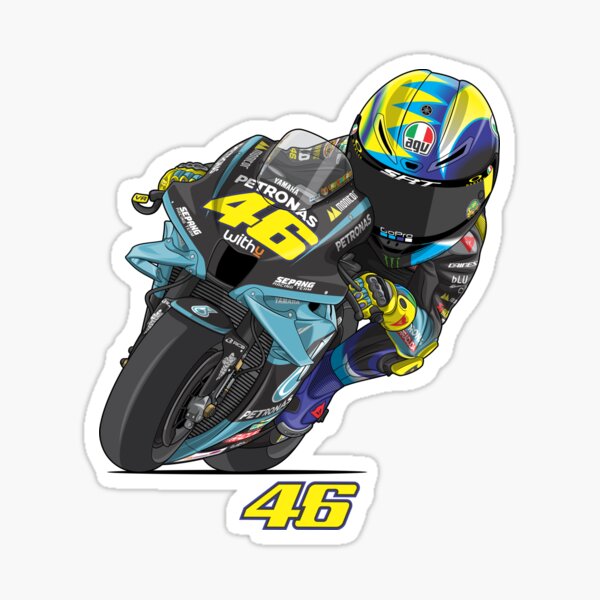 Valentino Rossi moto adesivo stickers Rossi Vale caricature tributo adesivi 