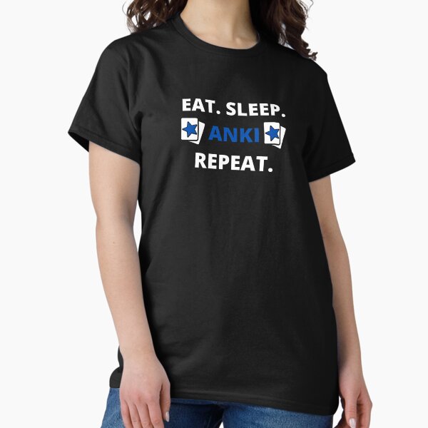 Vista previa del artículo con la obra «COMER. DORMIR. ANKI. REPETIR», diseñado y vendido por Vindacus.