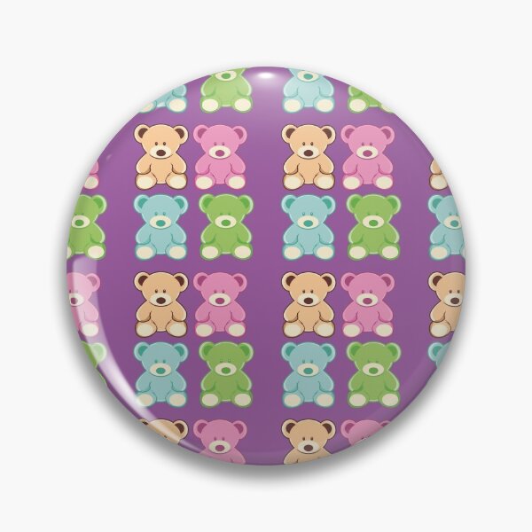 Item preview, pattern of cute multi-colored bears designed and sold by hateeyes.