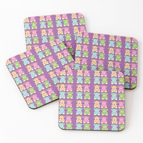 Item preview, pattern of cute multi-colored bears designed and sold by hateeyes.