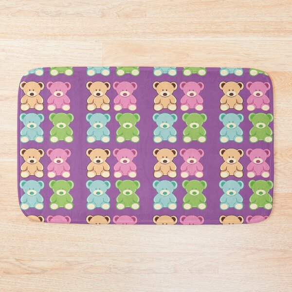 Item preview, pattern of cute multi-colored bears designed and sold by hateeyes.