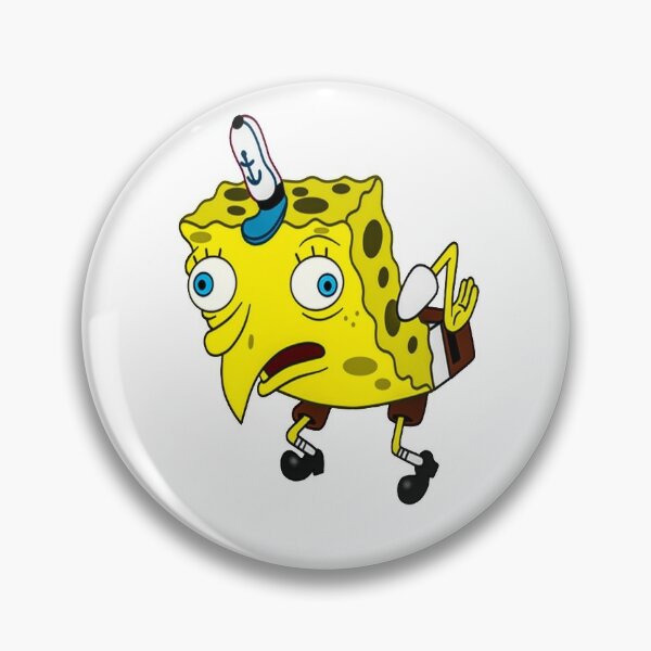 Sponge on the Run Nickelodeon SpongeBob SquarePants Mocking Meme Pin Badge