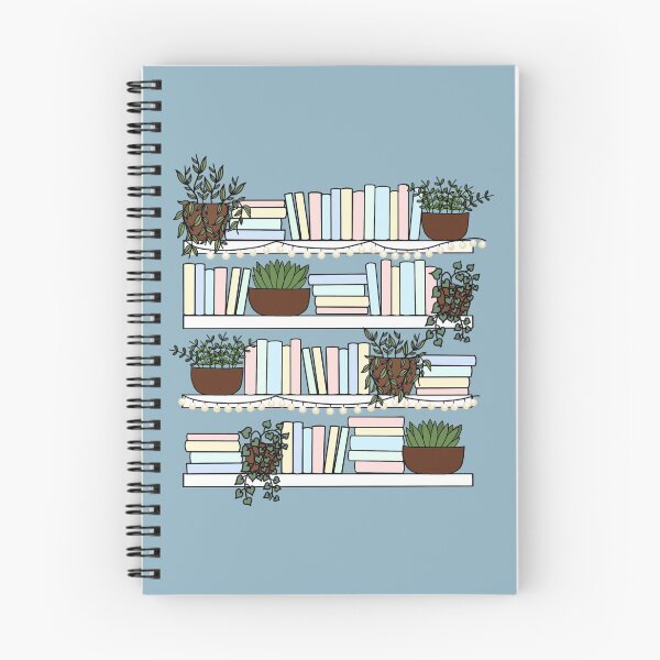 Item preview, Pastel Bookshelf with Plants | Bibliophile print | Plant lover | Bookworm | Aesthetic Bookshelf designed and sold by scintillare.