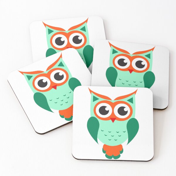 Item preview, Mint and Red Owl  designed and sold by ladypennyface.