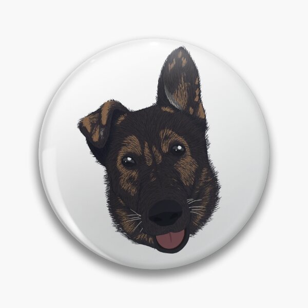 Item preview, Roxie - Cute German Shepherd with Floppy Ear designed and sold by goldenkiwisugar.