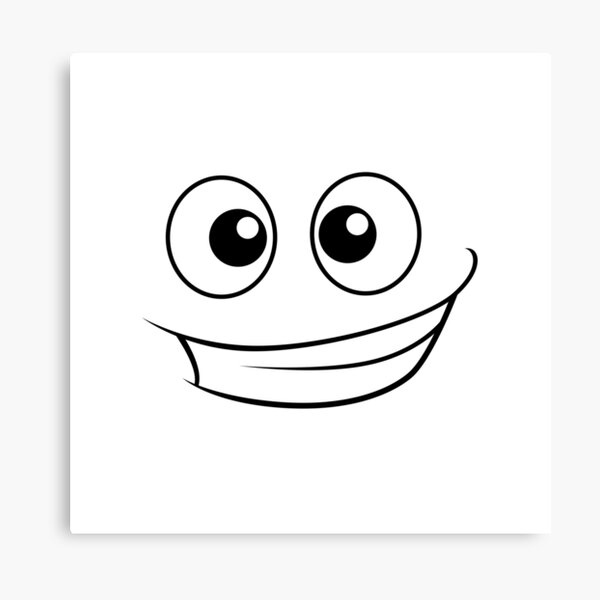 Roblox Smile Face Canvas Print For Sale By Hutamaadi98 Redbubble