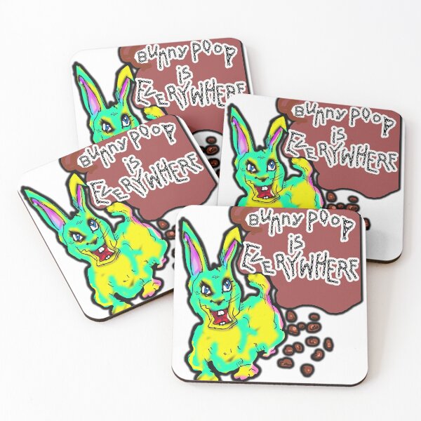 Item preview, Bunny Poop is Everywhere, Rabbit Poop, Psychedelic Bunny Rabbit Trippy Pooh Art designed and sold by Anticulture.