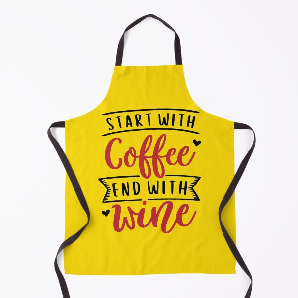 Item preview, START WITH COFFEE, END WITH WINE designed and sold by SOLSKETCHES.