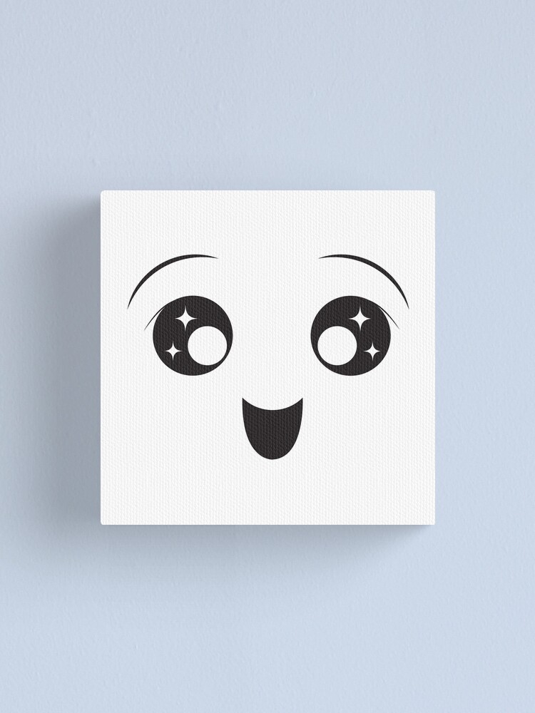 Roblox Amazed Face Canvas Print By Hutamaadi98 Redbubble