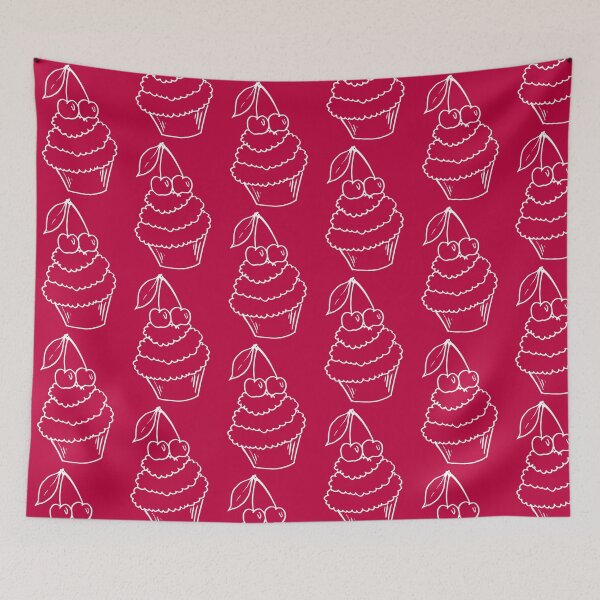 Item preview, Cherry Muffin Funny Pastry Gift Cake Cream designed and sold by Jaana Kern.