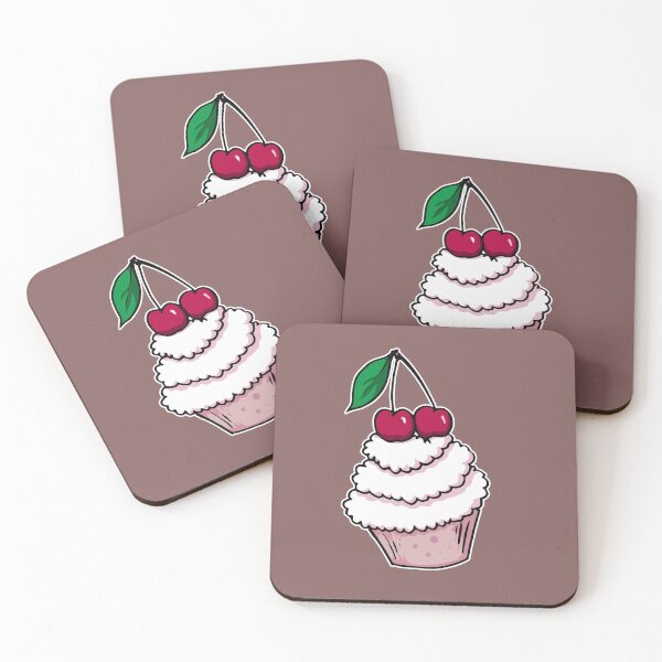Item preview, Cherry Muffin Funny Pastry Gift Cake Cream designed and sold by Jaana Kern.